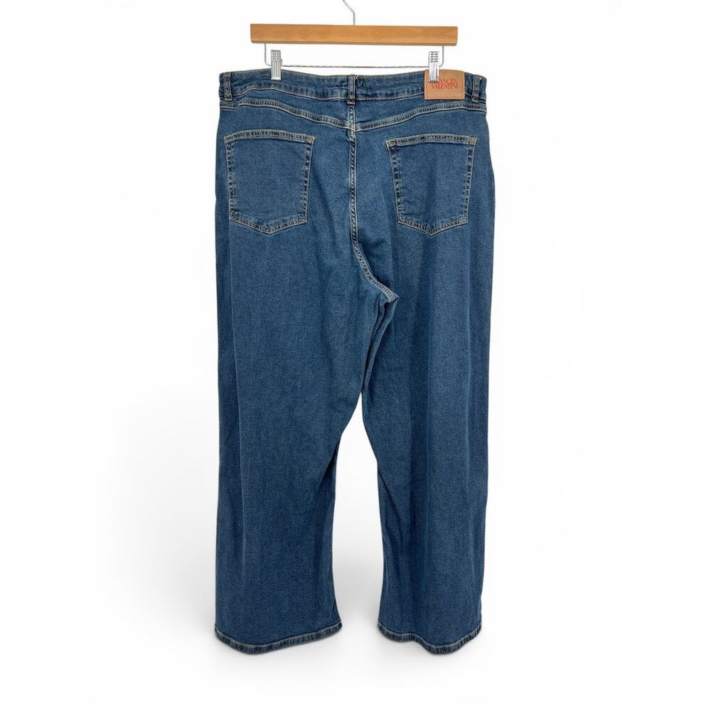 Frances Valentine Dark Wash Wide-Leg Jeans - Picture 3 of 9